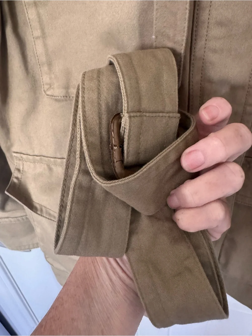 J.Crew Utility Field Jacket Olive Khaki Cotton Belted Safari Small